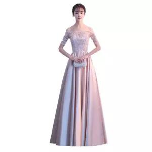 빅사이즈 합창단 단체 연주회 칵테일 이브닝 새틴 드레스 여성용 콩쿨 원피스 무대 파티