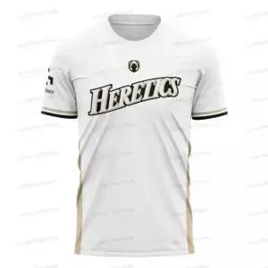 2026Team Heretics Esport VCT 서울 화이트 저지 남성용 패션 캐주얼 반소매 유니폼 의류 여름 통기성