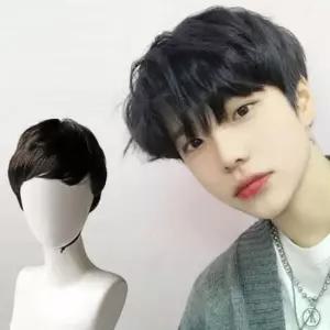 정수리부분가발 자연스러운 댄디 스타일 일체형 가발 망 남성 통