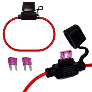 자동차 오디오 해양 및 애플리케이션을 위한 3A MAXI 퓨즈 U2013 방수 기능을 갖춘 GAOECOIUS 2PCS 18AWG 게이지 인라인 홀더 고전류 보호