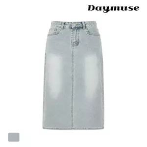 [모어오브](N) 뮤지엄 데님 스커트 청 롱스커트