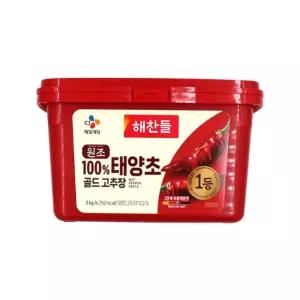 해찬들 태양초골드고추장3kg 된장 쌈장 간장 양념