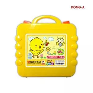 노랑병아리 48색 크레용 1P 유아크레파스 아기크레 초등학생크레파스