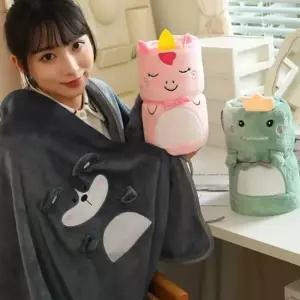 무릎 담요 극세사 블랭킷 망토 책상 쇼파 캐릭터 무릎 극세사 캐릭터