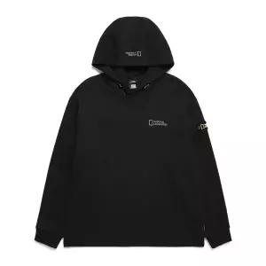 [내셔널지오그래픽]N241MHD230 우븐 배색 포인트 후디 CARBON BLACK