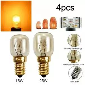 4PCS E14 소금 램프 글로브 전구 25W 240V 냉장고 오븐 교체 빈티지 백열