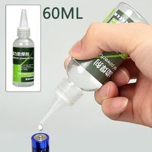 60ml 납땜 플럭스 다기능 액체 납땜 스테인레스 스틸 아연 도금 시트 구리 철 배터리 용 물 고속 용접