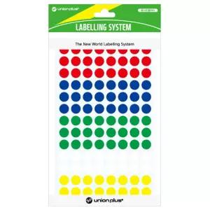 스티커 원형 5색혼합 지름9MM 7매입 색상스티커