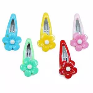 댕냥이 3cm 알록달록 꽃 똑딱핀 5p 애견핀 비숑삔 고양이악세사리 애견빗살핀대 애완견핀