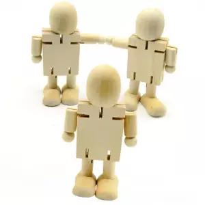 (올핀)무브인형 목각인형 로봇인형 나무인형 꾸미기 원목인형