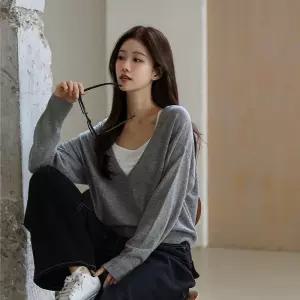 [시크폭스] 소프트 딥 브이넥 니트_63KN2889