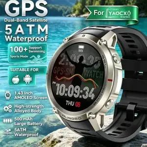새로운 스마트워치 글로벌 6성 GPS 아웃도어 스포츠 오프라인 지도 블루투스 통화 모드 모니터링 5ATM 방수