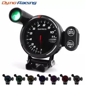 Dynoracing 80MM 타코미터 RPM 게이지 고속 스테퍼 모터 7 색 0-11000 RPM 미터 (시프트 라이트 피크 경고