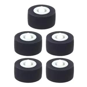 5x 블랙 고무 베어링 롤러 가이드 풀리 휠 핀치 롤러 RS-CH770 RS-BX501 83CF 용 13x6x2mm