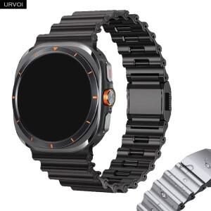 갤럭시 워치 울트라 2025용 URVOI 오션 스트랩 47mm 316L 스테인레스 스틸 밴드 마그네틱 클래스프 DLC 코