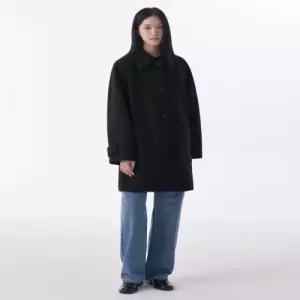 무신사 스탠다드 우먼 MUSINSASTANDARDWOMAN 우먼즈 울 블렌드 부클 발마칸 하프 코트 블랙