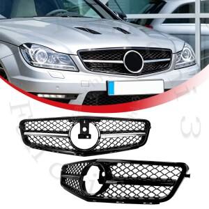 메르세데스 벤츠 C클래스 W204 2007-2014 C180 C200 AMG 스타일 튜닝 그릴용 자동차 앞 범퍼 후드