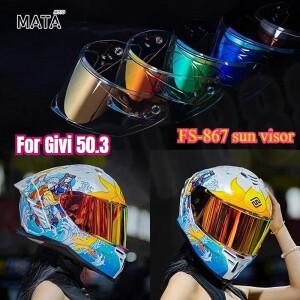 FASEED 바이크 오토바이 헬멧 렌즈 FS-867 Givi 50.3 특수 주야간 이중 용도 평면 거울 안개 방지 스티커