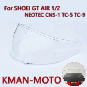GT Air Neotec CNS-1 TC-5 SHOEI 호환용 바이저 고강도 내구성 UV 보호 헬멧 액세서리 2피스