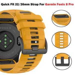 Garmin호환 Fenix 7X 8 Pro 51mm 47mm 스포츠 팔찌 Tactix8/tinct 3 QuickFit 실리콘 스트랩용 22mm/26
