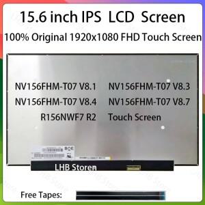 15.6인치 노트북 LCD 터치 스크린 NV156FHM-T07 V8.1 R156NWF7 R2 디스플레이 매트릭스 패널 교체 FHD 1920