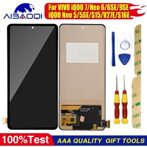 비보 iQ007 네오 6 SE 5 S15 V27E S16E iQOO Z1X Y7S 프로용 터치 스크린 LCD 디스플레이 교체 부품 분해