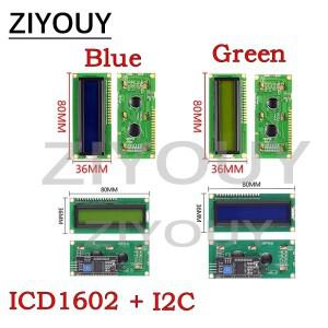 LCD1602 + I2C 16x2 1602A PCF8574T 블루/그린 스크린 HD44780 문자 LCD /w IIC/I2C 직렬 인터페이스 어댑