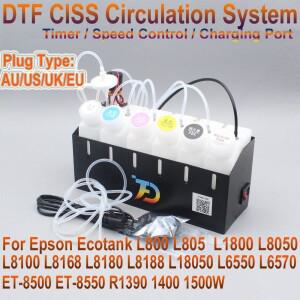 ET-8550 L18050 DTF 화이트 잉크 순환 CISS 머신 (엡손호환 XP600 개조 키트용)