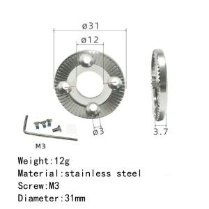 스테인리스 스틸 로제트 마운트 어댑터 기어 헤드 커넥터 직경 31.7mm 카메라 케이지 핸들 그립 짐벌 확장