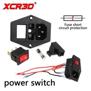 XCR3D 전원 스위치 3D 프린터 액세서리 220V/110V 10A 퓨즈 와이어 맥세이프호환 단전류 보호 시스템