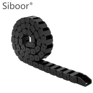 Siboor 케이블 체인  CNC 라우터 기계용 엔드 커넥터가 있는 와이어 캐리어  3D 프린터 부품  7x15mm