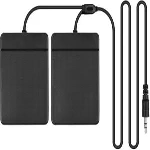전자 키보드용 MOPFOL 유니버설 듀얼 서스테인 페달 3.5mm 인터페이스 풋 미끄럼 베이스 및 무음 사용 가능