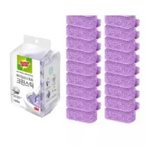 3M 스카치브라이트 변기청소용 베이킹소다 크린스틱 리필 20개(5+5입x2개) 핸들별도구매