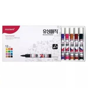 사무실비품 모나미 유성매직 12색세트 2.0mm
