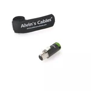 TA3F 3핀 암형 미니 XLR 오리지널 커넥터 로우 프로파일 오디오 마이크 케이블용 Alvin s Cables 그린