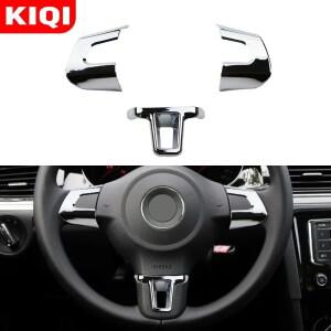 폭스바겐 VW 골프 6 MK6 폴로 제타 MK5 2011 보라 스티어링 휠 크롬  스팽글 커버 스티커 ABS