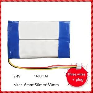 모바일 DVD EVD 배터리 7.4V 휴대용 폴리머 리튬 충전식 1600mAh