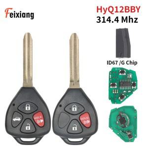 페이 샹 HYQ12BBY 314.4MHz ID67 3/4 버튼 자동차 리모컨 키 (도요타 캠리 아발론 코롤라 매트릭스 RAV4 야