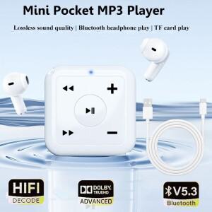 미니 소형 포켓 블루투스 5.3 MP3 플레이어 무선 HIFI 무손실 스포츠 워크맨 TF 카드 음악 지원 헤드폰