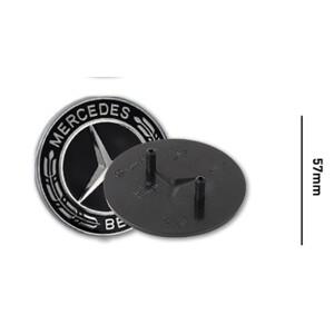 57mm ABS  자동차 앞 후드 엠블럼 커버 장식 메르세데스 벤츠 호환 W203 W176 용 액세서리 수리