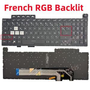 FX506 FR 프랑스어 RGB ASUS TUF 게임용 F15 TUF506 F17 AZERTY 키보드
