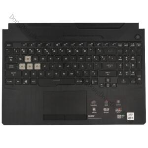 Asus TUF 게이밍 F15 FX506 백라이트 LED용 손목 받침대가 있는 A+ 미국 키보드