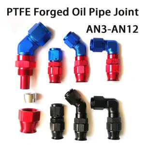 고압 누출 방지 단조 PTFE 튜브 레드 블루 오일 쿨러 파이프 어댑터 자동차 부품 콜드 조인트