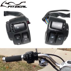 바이크 오토바이 1 25mm 핸들 바 제어 스위치 배선 하네스 Harley Sportster XL Dyna Fat Bob Street V-ROD