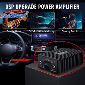 4x80W 고 충실도 전원 안드로이드 대형 스크린 DSP 오디오 앰프 Hi-Fi 자동차 스피커 서브 우퍼 FM 라디오