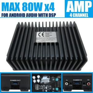 차량용 DSP 앰프 Hi-Fi 부스터 오디오 디지털 사운드 프로세서 4x80W 안드로이드 스피커 서브우퍼 파워 카