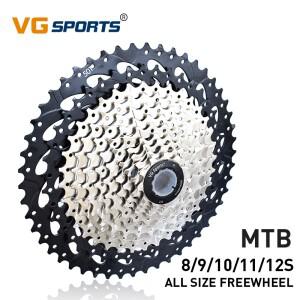 1개 VG SPORTS 8 9 10 11단 산악 자전거 카세트 프리휠 MTB 스프로킷 32T 36T 40T 42T 46T 50T