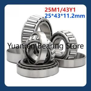 1PCS 25M1/43Y1 비표준 테이퍼 롤러 베어링 25x43x11.1mm 바이크 오토바이 스티어링 ABEC-5
