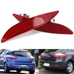 Megane III Hatchback 2008 - 2016 Fluence 265650004R 외장 부품 용 듀얼의 자동차 후면 범퍼 리플렉터 교