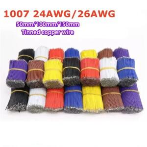주석 도금 브레드보드 PCB 납땜 케이블 점퍼 와이어 도체 DIY 전자 커넥터 22AWG 24AWG 50cm 100